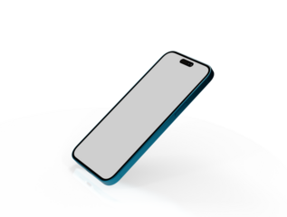 3d render illustration hand holding the white smartphone