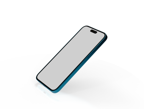 3d render illustration hand holding the white smartphone