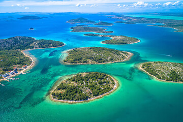 Idyllic small islands archipelago in Dalmatia, Murter island