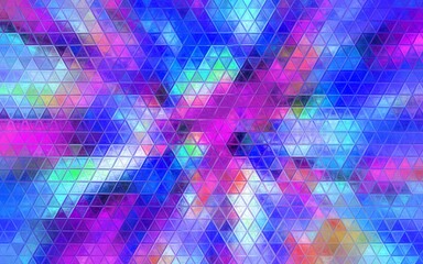 Obraz premium Colorful abstract faded triangles illustration background. Colorful mosaic triangle effect pattern. Background design of presentation, backdrop, poster, flyer, book cover, card, etc.