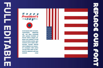 Set of modern design banner template in Presidents Day style Replace Our Text