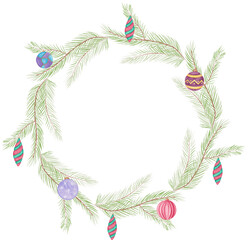 christmas wreath pine frame 