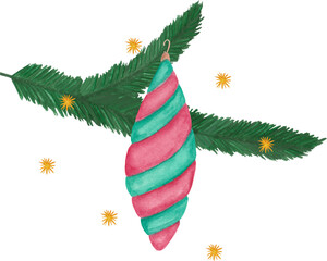 christmas tree and decorations