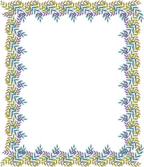 frame with leaves