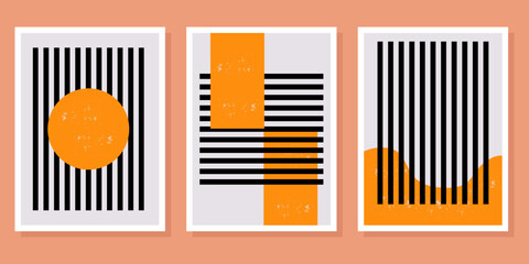 full color flat abstract boho collection