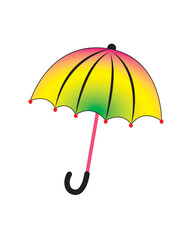 Umbrella vector isolated on white. Parasol vector.
