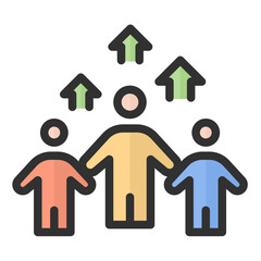 Team growth icon
