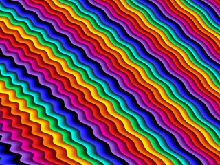 Bright rainbow wavy abstract background. Artwork for creative design and art. - 542715058