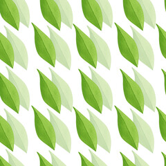 Watercolor eco pattern with leaves. Watercolor eco illustration, isolated on transparent background. For eco design, web design.