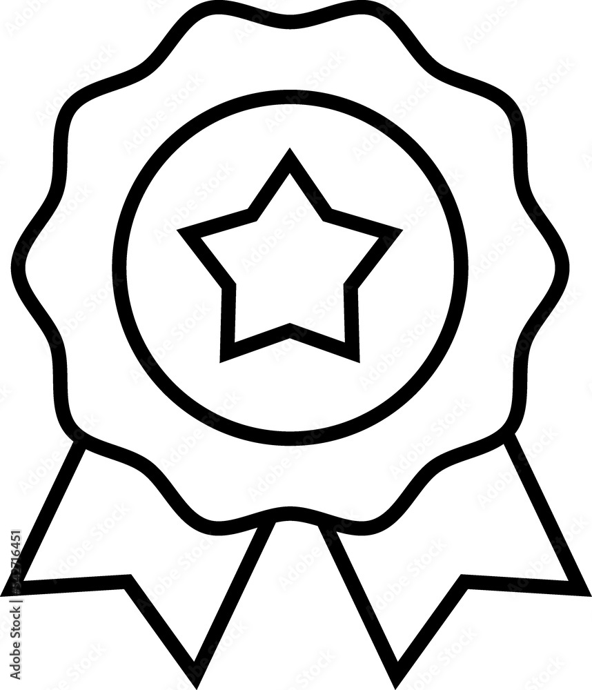 Wall mural Award icon outline