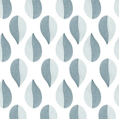 Watercolor pattern with eucalyptus leaves. Watercolor botanical illustration, isolated on transparent background. For eco design.