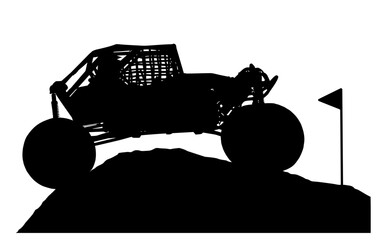 Detailed silhouette offroad extreme modified 4x4 vehicle © Snap2Art