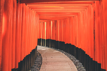 10 April 2012 Fushimi Inari Taisha shinto shrine. Fushimi ku, Kyoto, Japan.