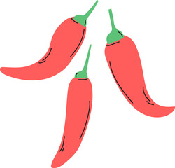chili peppers vegetable vegan plant food diet clipart