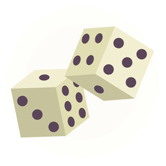 Dice flat design style icon