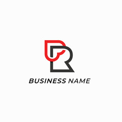 design logo combine letter R and love