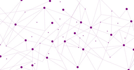 Violet network. Abstract connection on white background. Network technology background with dots and lines for desktop. Ai background. Abstract concept. Line background, network technology vector