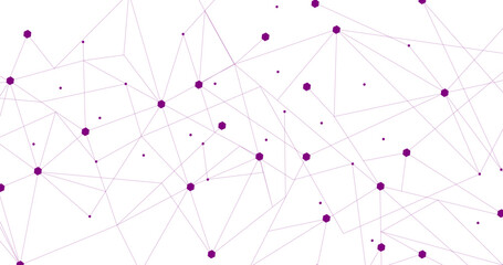 Violet network. Abstract connection on white background. Network technology background with dots and lines for desktop. Ai background. Abstract concept. Line background, network technology vector