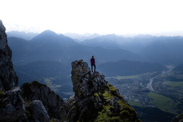 hiking to the mountain top