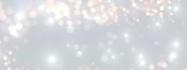 Christmas background banner with bokeh lights - abstract festive xmas, wedding and new year...