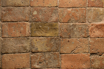 Old Brickwork Texture. Ancient Brick Wall.