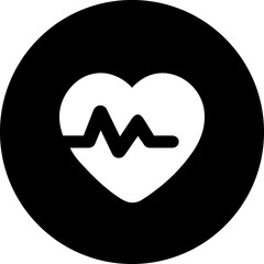 Heartbeat cardio glyph icon