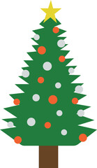 Arbol de navidad decorado con esferas 