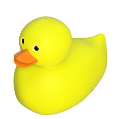 3d rendering illustration of a rubber duck
