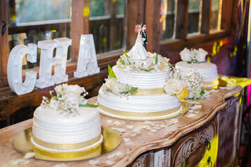 Torta de boda en el matrimonio