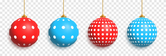 Vector set of toys for the Christmas tree png. Ball on the christmas tree png, multicolored balls. Christmas decoration.