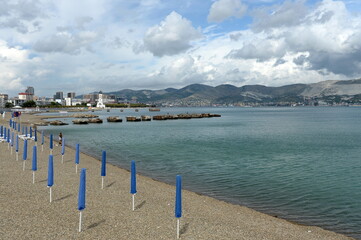 Rybzavod beach in the Southern district of Novorossiysk