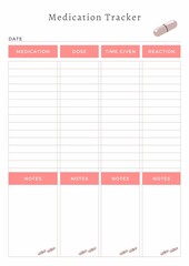 Colorful Medication Tracker