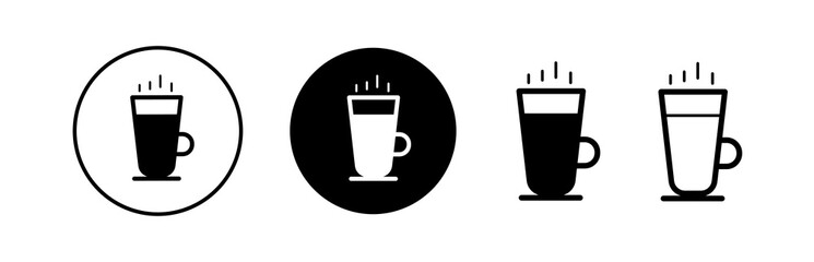 Coffee and Tea line icons. Cappuccino, Teapot, and Coffee pot. Coffee beans linear icon set