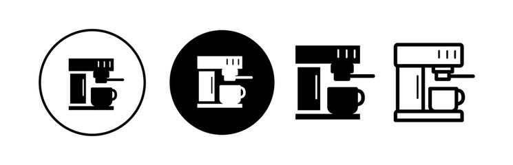 Coffee and Tea line icons. Cappuccino, Teapot, and Coffee pot. Coffee beans linear icon set