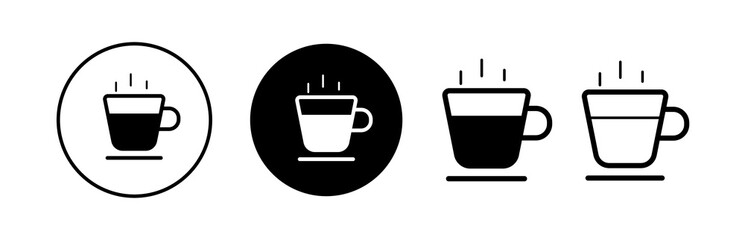 Obraz premium Coffee and Tea line icons. Cappuccino, Teapot, and Coffee pot. Coffee beans linear icon set