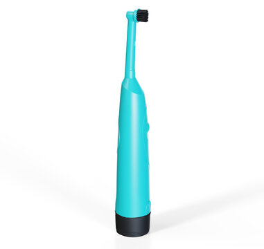 3d rendering of a white tootbrush isolated in a clean studio background
