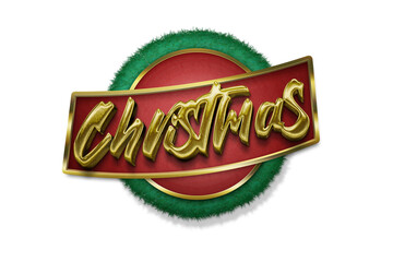 Christmas element png text effect