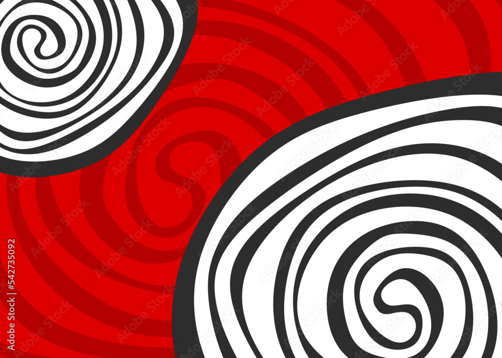Poster abstract background with swirl line pattern and with some copy space area