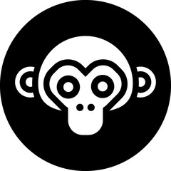 Monkey head cartoon symbol