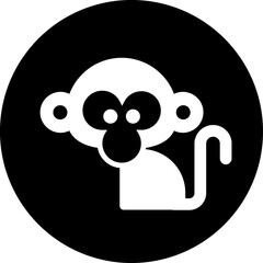 Monkey head cartoon symbol