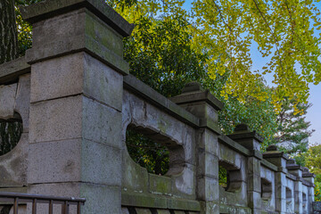 護国寺　文京区　石壁