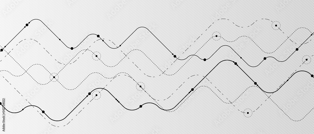 Poster abstract geometric circuit connect lines and dots