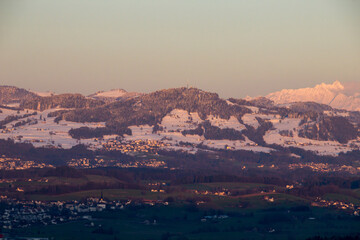 Swiss Alps in Winter at Sunset (2021)