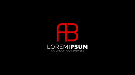 Fototapeta premium Modern letters AB, AB Logo Design Template Vector. 