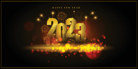 Vector illustration for Happy New year 2023 background poster banner flyer card