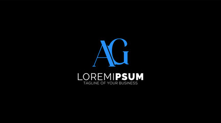 Modern letters AG, AG Logo Design Template Vector. 