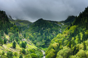 Beautiful landscape of Pin Bhabha pass trek. It is a high mountain pass (elevation 4,890 metres)...