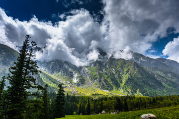 Beautiful landscape of Pin Bhabha pass trek. It is a high mountain pass (elevation 4,890 metres)...