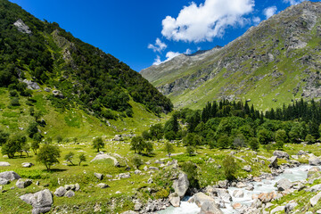 Beautiful landscape of Pin Bhabha pass trek. It is a high mountain pass (elevation 4,890 metres)...