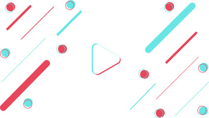 Arrow play futuristic background. Motion design. Social media Tik Tok concept. Colored modern background in the style of the social network - obrazy, fototapety, plakaty